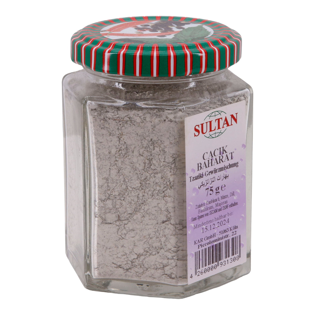 Gewürzmischung Sultan | Gewürz | Tzaziki-Gewürzmischung Cacik Baharat | 75 g Glas SULTAN