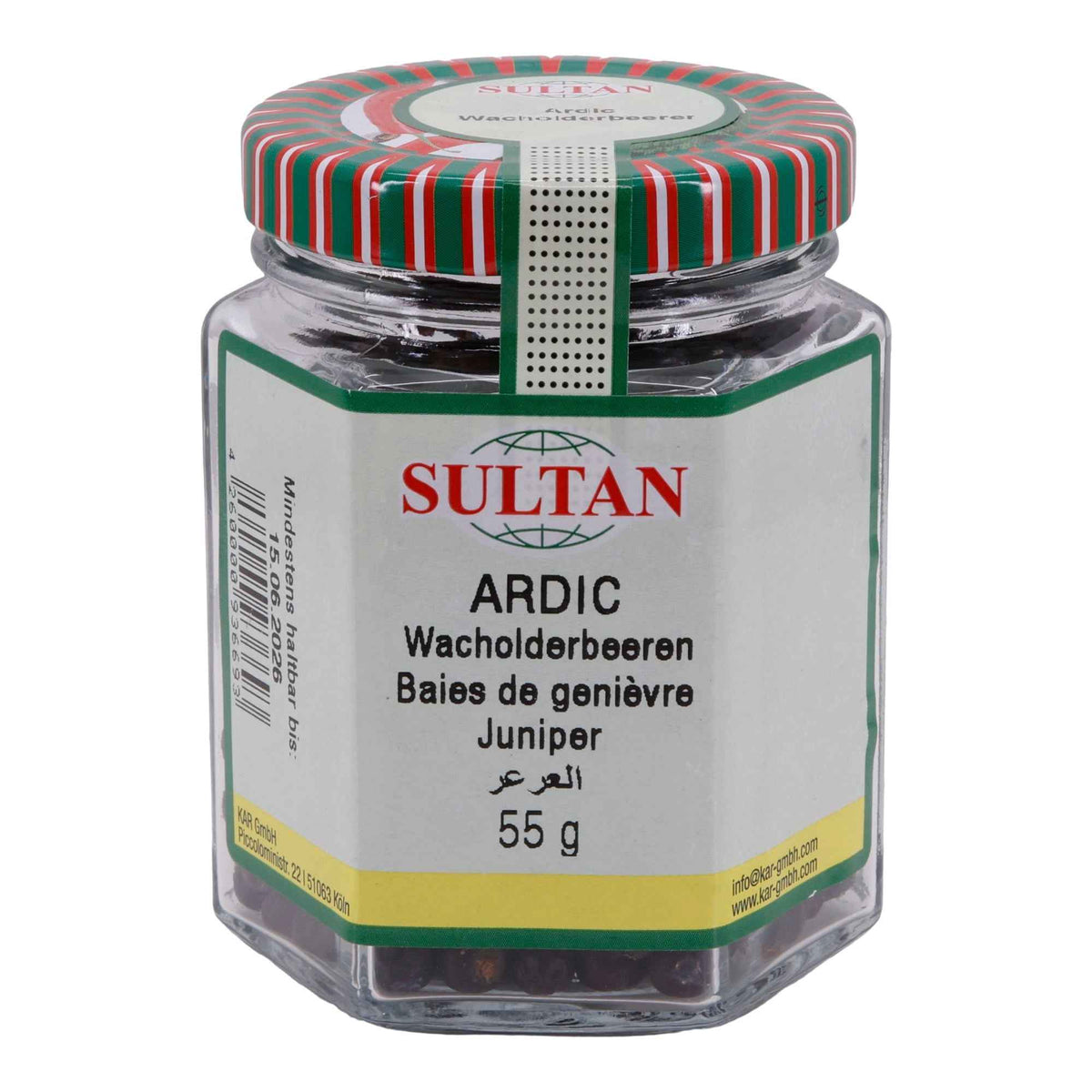Gewürz Sultan | Wacholderbeeren | Getrocknet, Glas | 55 g
