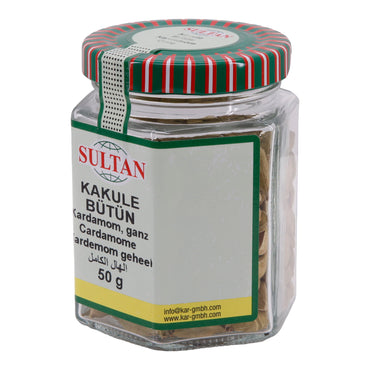 Kardemom Sultan | Hele Kardemom | Veelzijdig Aroma voor Zoete Gerechten & Hartige Gerechten | 50 g