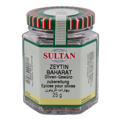Kruidenmix Sultan | Zeytin Baharat | Mediterraan, voor olijven | 25 g