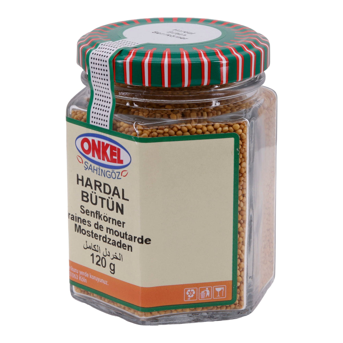 Hardal Bütün Onkel Şahingöz Senfkörner | Gewürz | ganze Körner für pikante Würze | 110 g
