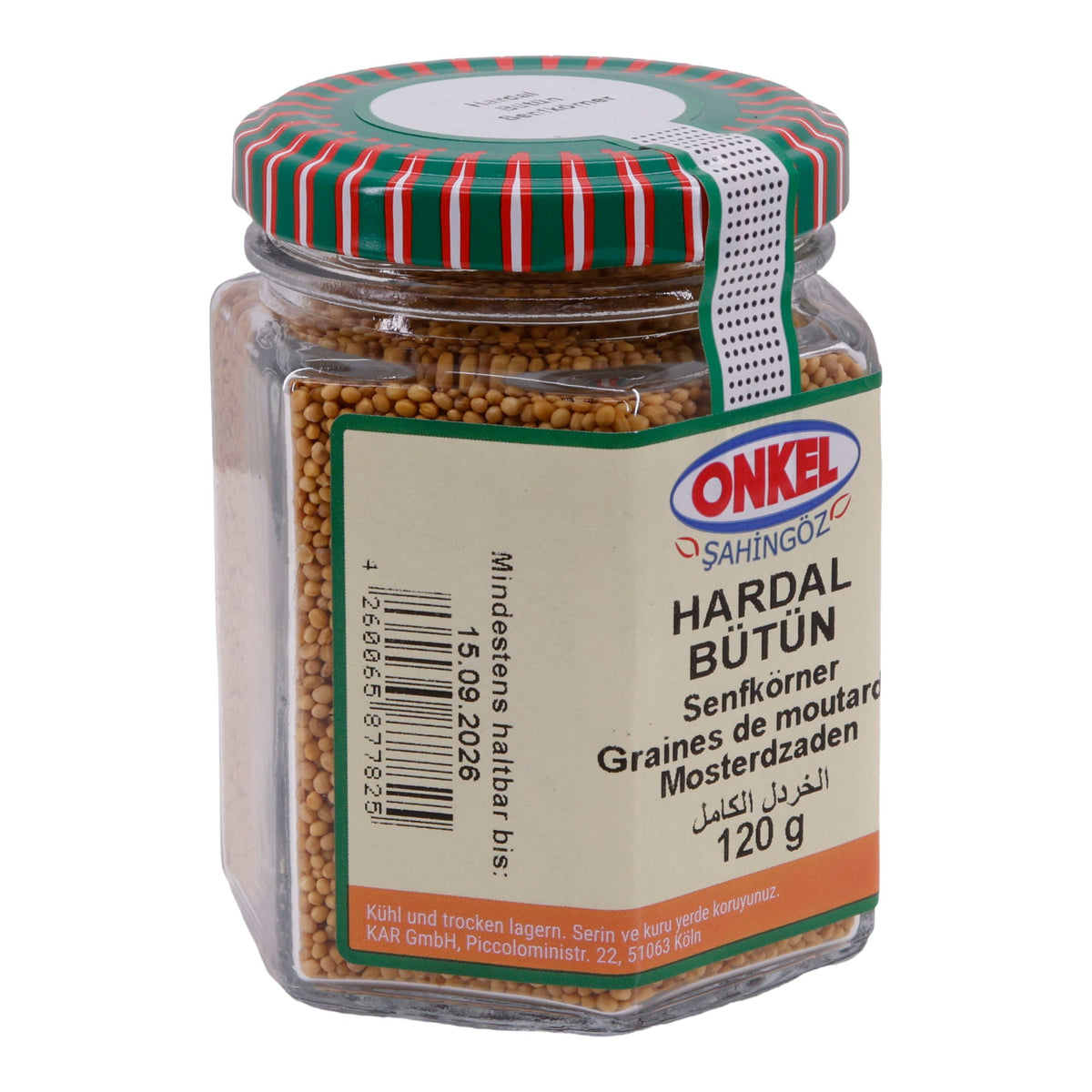 Hardal Bütün Onkel Şahingöz Senfkörner | Gewürz | ganze Körner für pikante Würze | 110 g