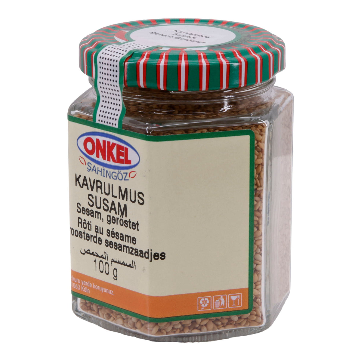 Gerösteter Sesam Onkel Şahingöz | Sesam | aromatisch im Glas | 100 g ONKEL