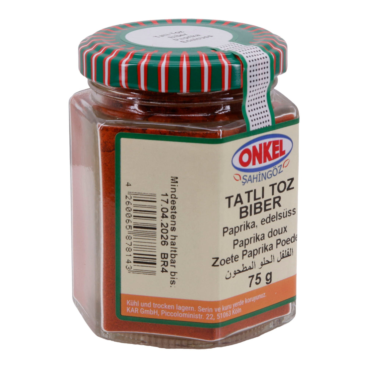 Paprika Onkel Şahingöz | edelsüß | Mildes Paprikapulver für aromatische Würze | 75 g ONKEL GEWÜRZE