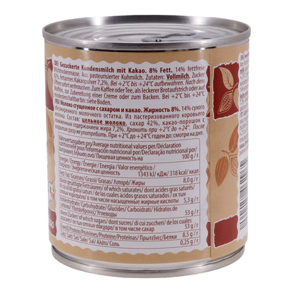 Latte condensato con cacao | Zuccherato | Gusto cremoso per dessert, caffè e prodotti da forno | 397 g