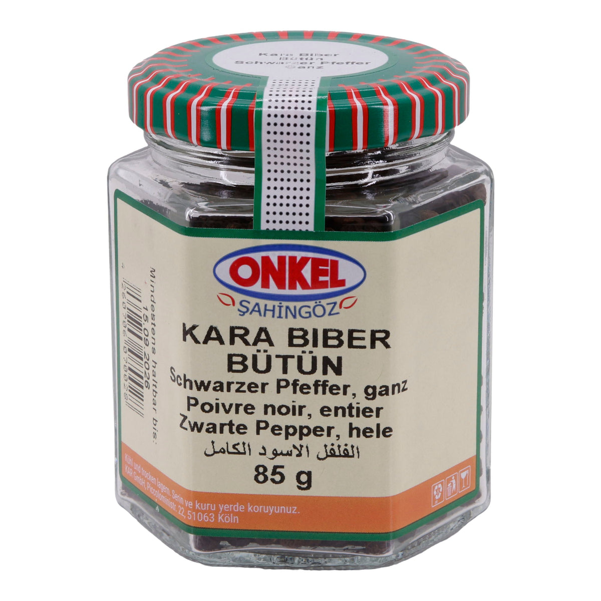 Kara Biber Bütün Onkel Şahingöz | Gewürz | Ganzer Schwarzer Pfeffer | 85 g