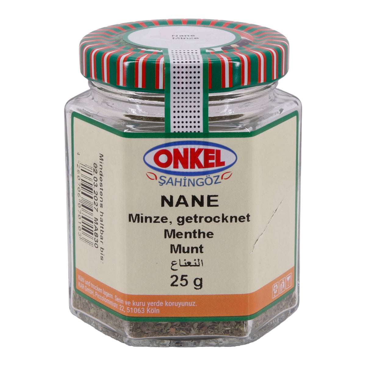 Minze Onkel Şahingöz | getrocknet | Aromatisches Kraut für Tee und orientalische Küche | 25 g