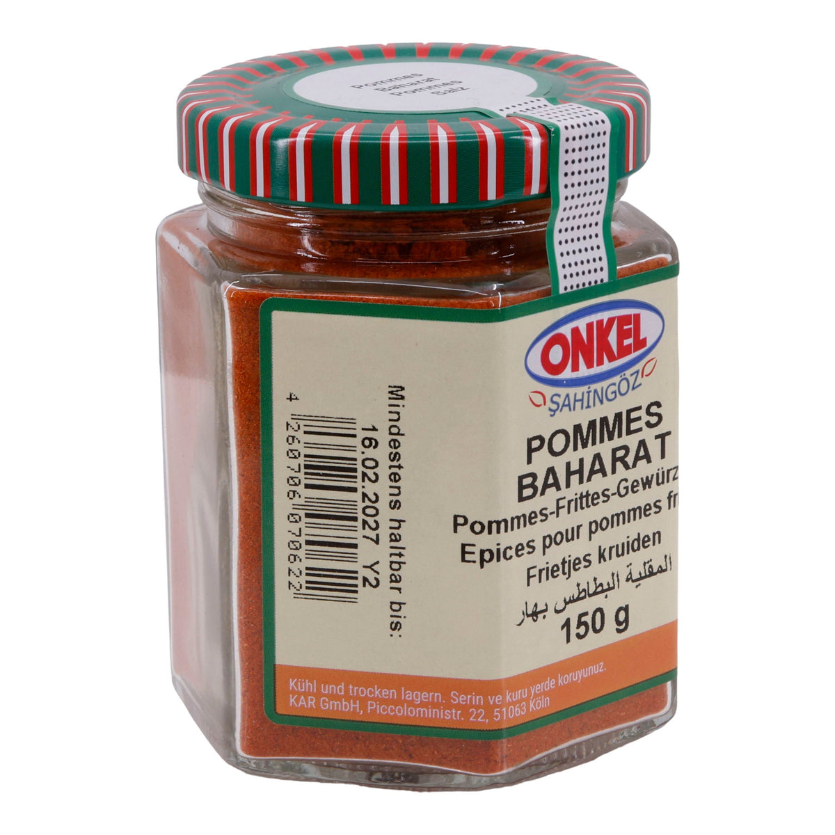 Pommes Baharat Onkel Şahingöz | Gewürz | Pommes-Frites-Gewürzsalz | 150 g ONKEL SAHINGÖZ