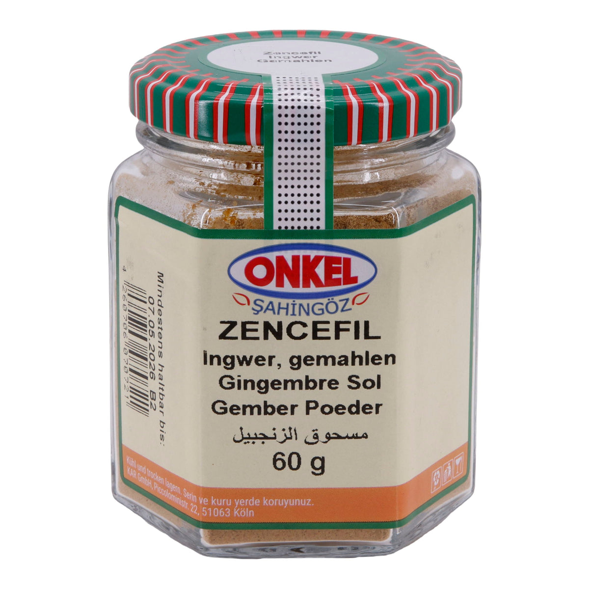 Gewürz Onkel Şahingöz Zencefil | Ingwer gemahlen | 60 g