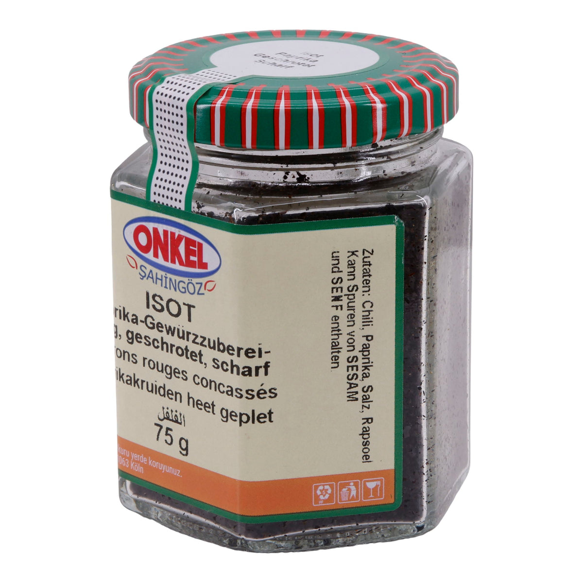 Isot Onkel Şahingöz | Paprika-Gewürzzubereitung | Geschrotet, scharf | 75 g