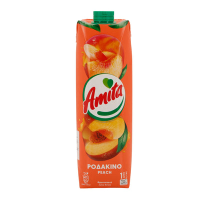 Amita | Pfirsichsaftgetränk 43 % | aromatischer Pfirsich-Geschmack, Tetra Pak 1 L