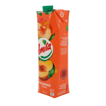 Amita | Pfirsichsaftgetränk 43 % | aromatischer Pfirsich-Geschmack, Tetra Pak 1 L