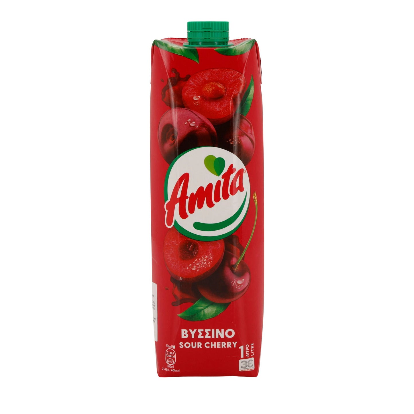 Amita | Sauerkirsch Fruchtsaftgetränk | 15 % Sauerkirschsaft, ohne Konservierungsstoffe | 1 Liter