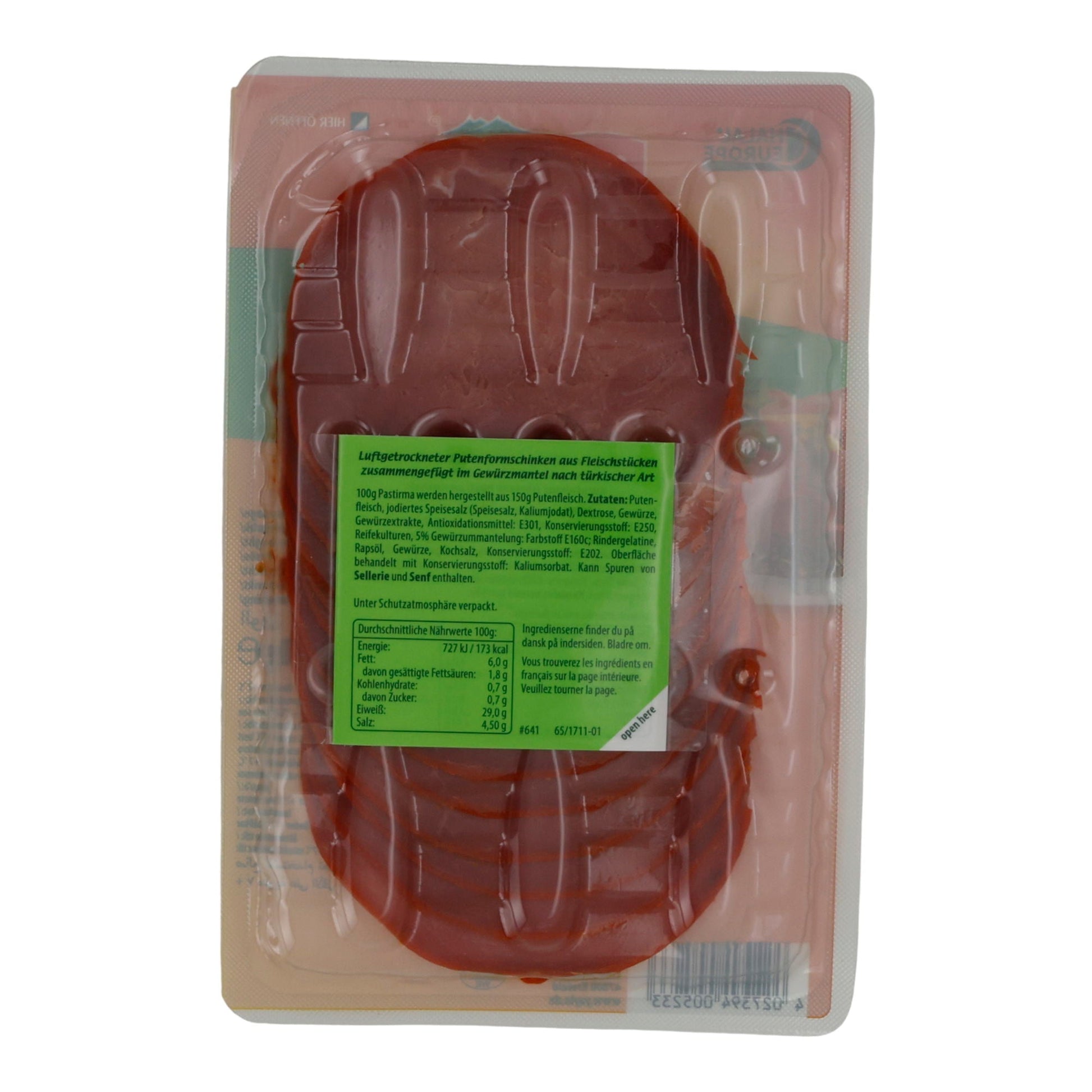 Aufschnitt Yayla | Hindi Pastirma | Würzig, Putenaufschnitt, türkisch | 100 g YAYLA
