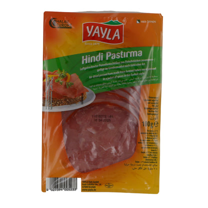 Aufschnitt Yayla | Hindi Pastirma | Würzig, Putenaufschnitt, türkisch | 100 g