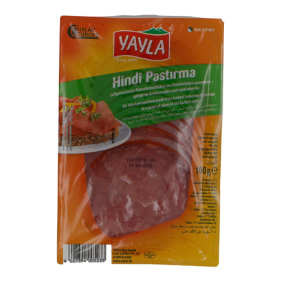 Aufschnitt Yayla | Hindi Pastirma | Würzig, Putenaufschnitt, türkisch | 100 g YAYLA
