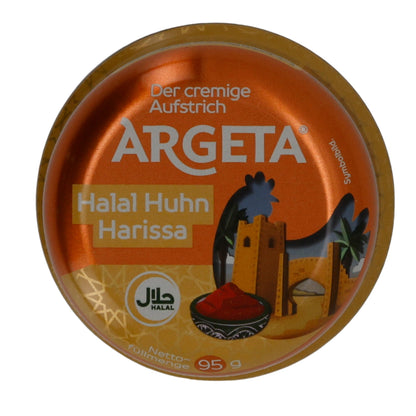 Argeta Halal Harissa Chicken Spread – 95 g – Oriental Delight with Spicy Note