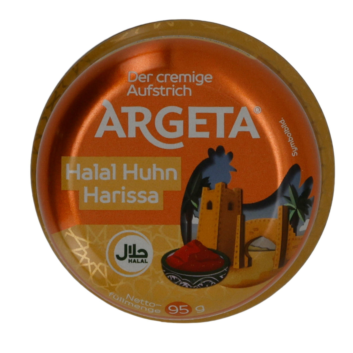Aufstrich Argeta Halal Harissa Huhn | Orientalisch | Würzige Note | 95 g