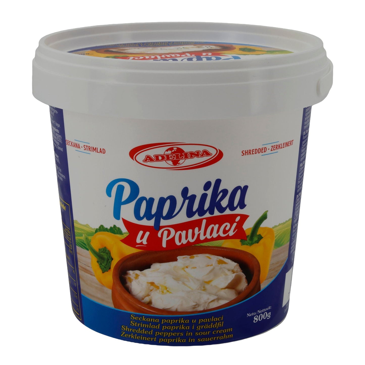 Balkan-Paprika Adelina Paprika u Pavlaci | Paprika in Sauerrahm | Traditionell, cremig | 800 g ADELINA