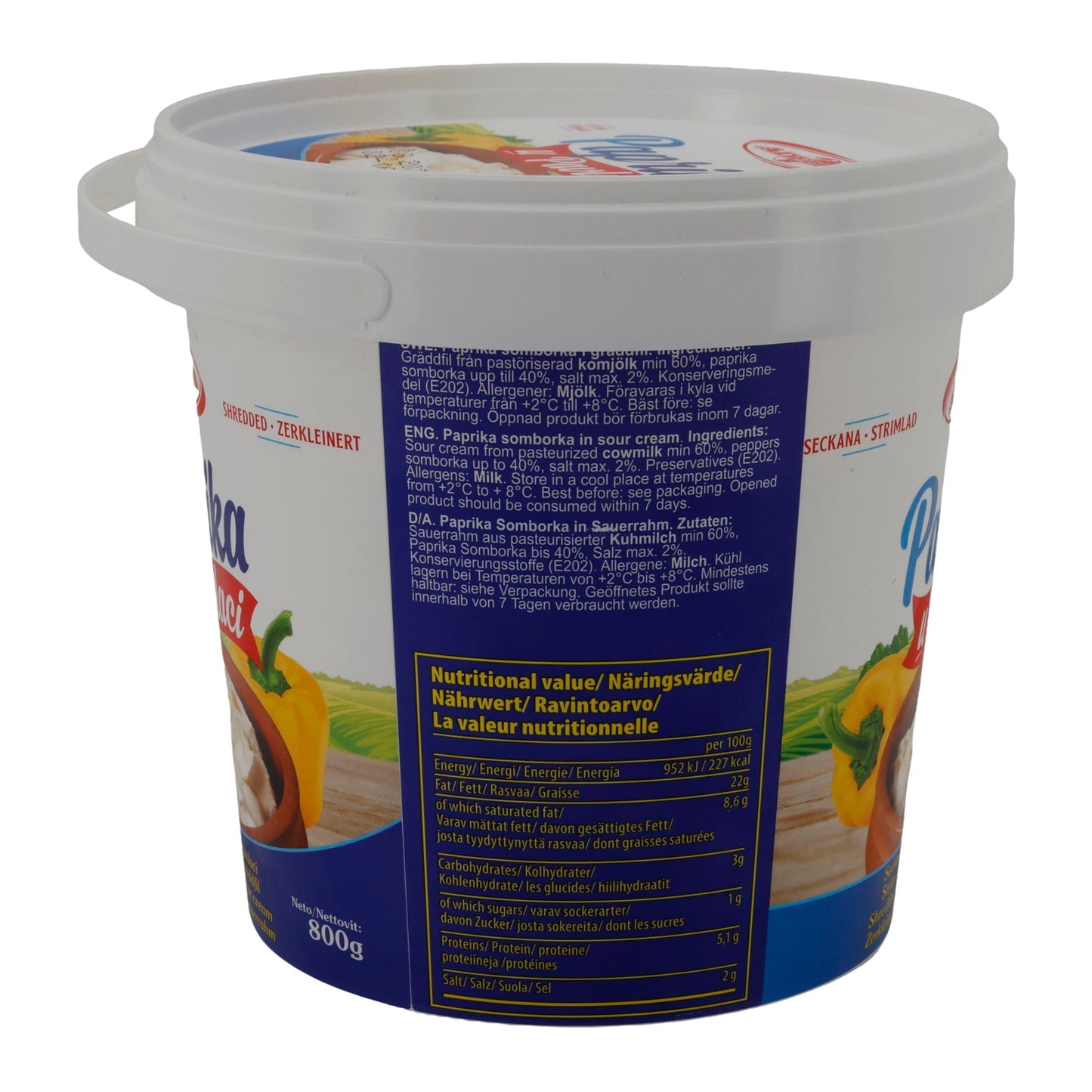 Balkan-Paprika Adelina Paprika u Pavlaci | Paprika in Sauerrahm | Traditionell, cremig | 800 g ADELINA