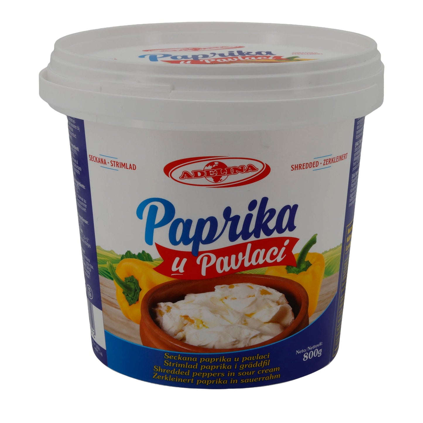 Adelina Paprika in Sour Cream 800 g – Traditional Balkan Paprika in creamy sour cream