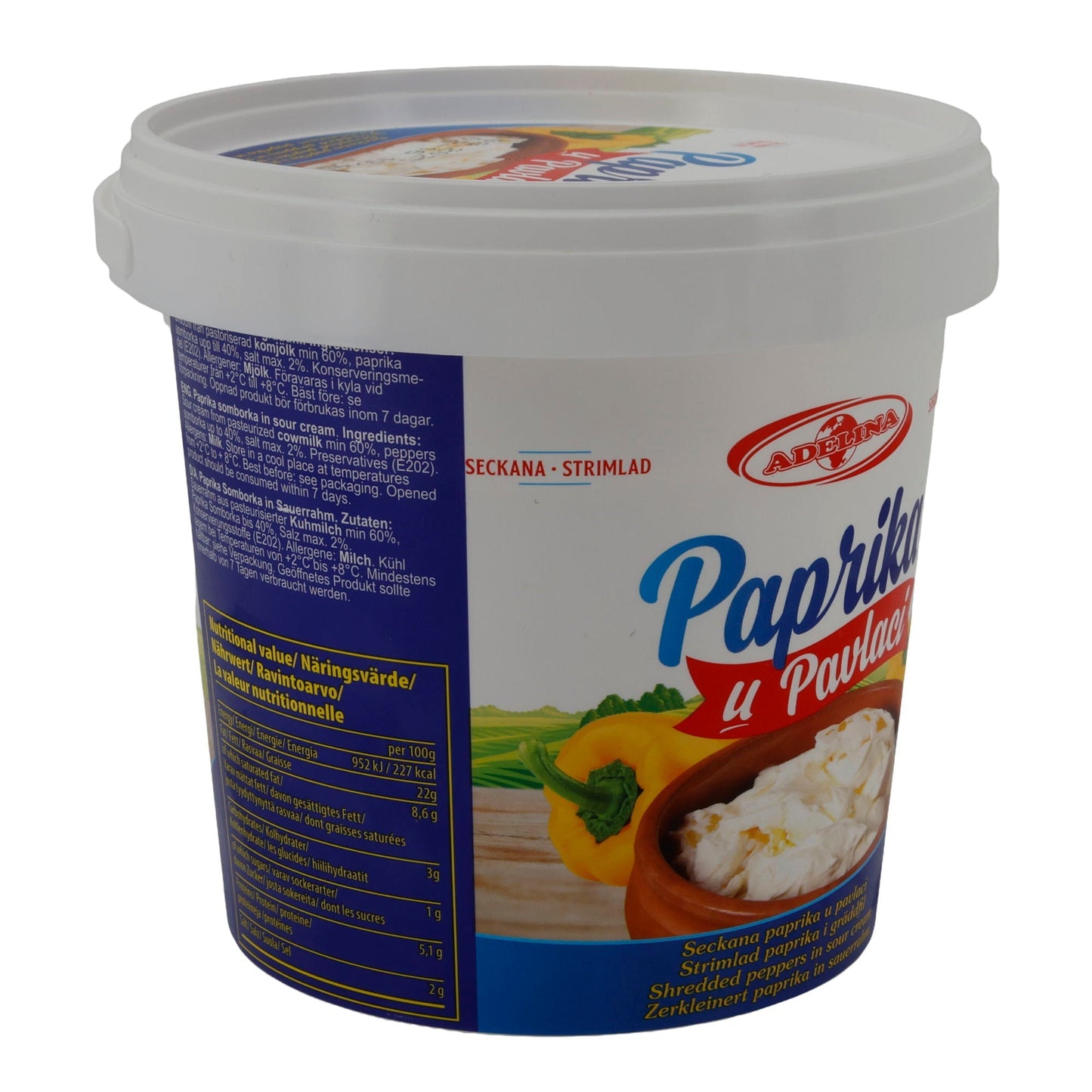 Balkan-Paprika Adelina Paprika u Pavlaci | Paprika in Sauerrahm | Traditionell, cremig | 800 g ADELINA