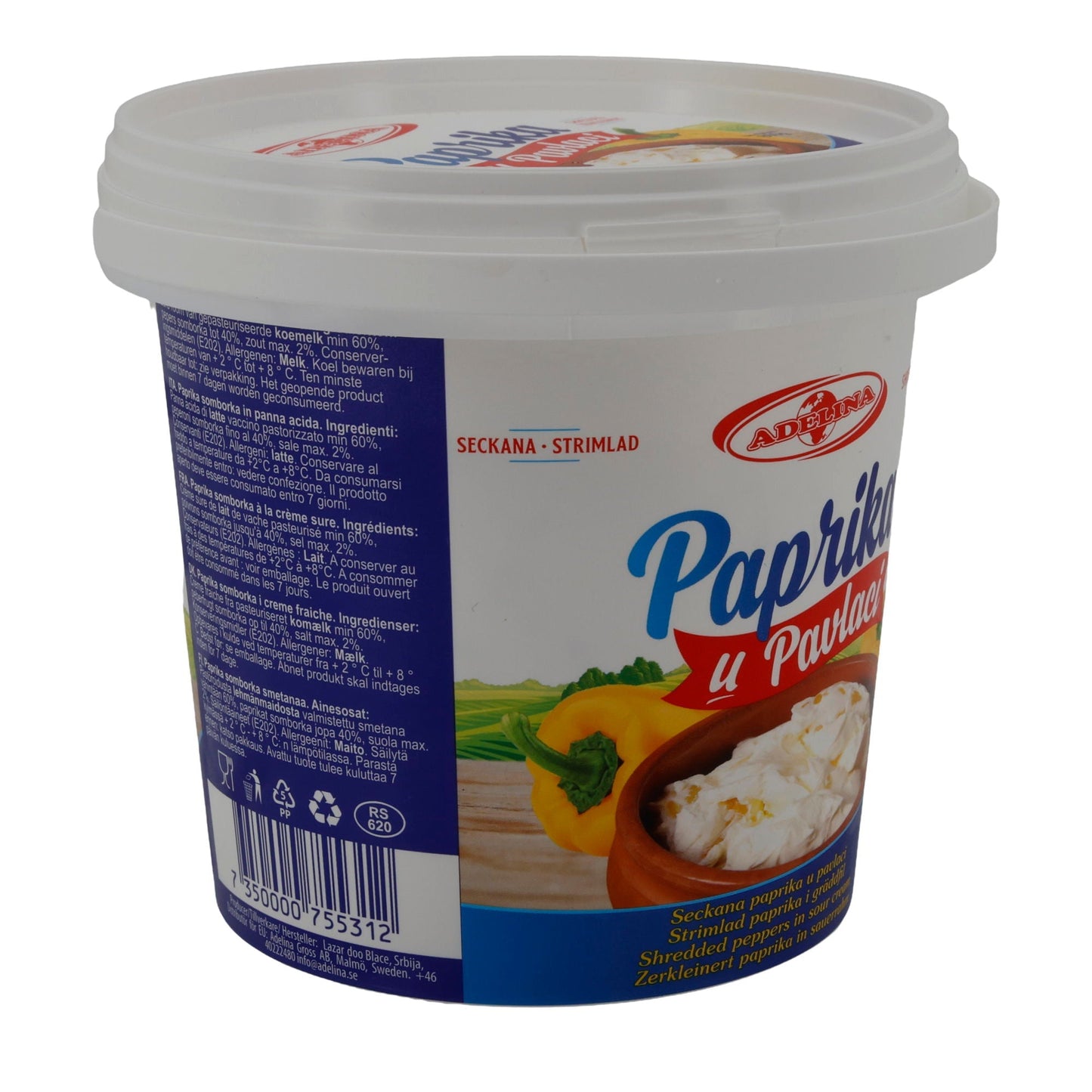 Balkan-Paprika Adelina Paprika u Pavlaci | Paprika in Sauerrahm | Traditionell, cremig | 800 g ADELINA