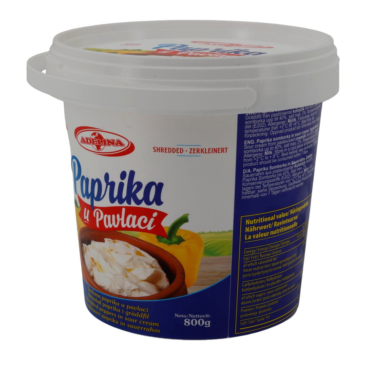 Adelina Paprika in Sour Cream 800 g – Traditional Balkan Paprika in creamy sour cream