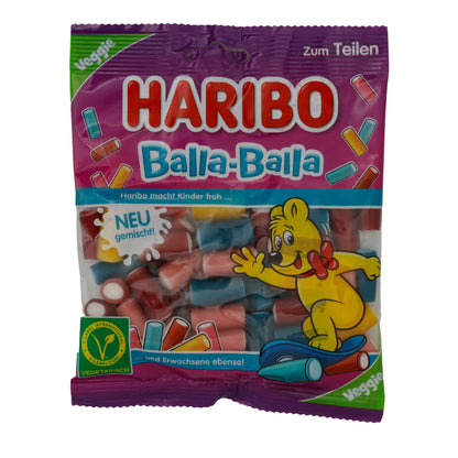 Balla-Balla Haribo | Caramelle gommose colorate | Con glassa di zucchero acida e gusti fruttati | 160 g