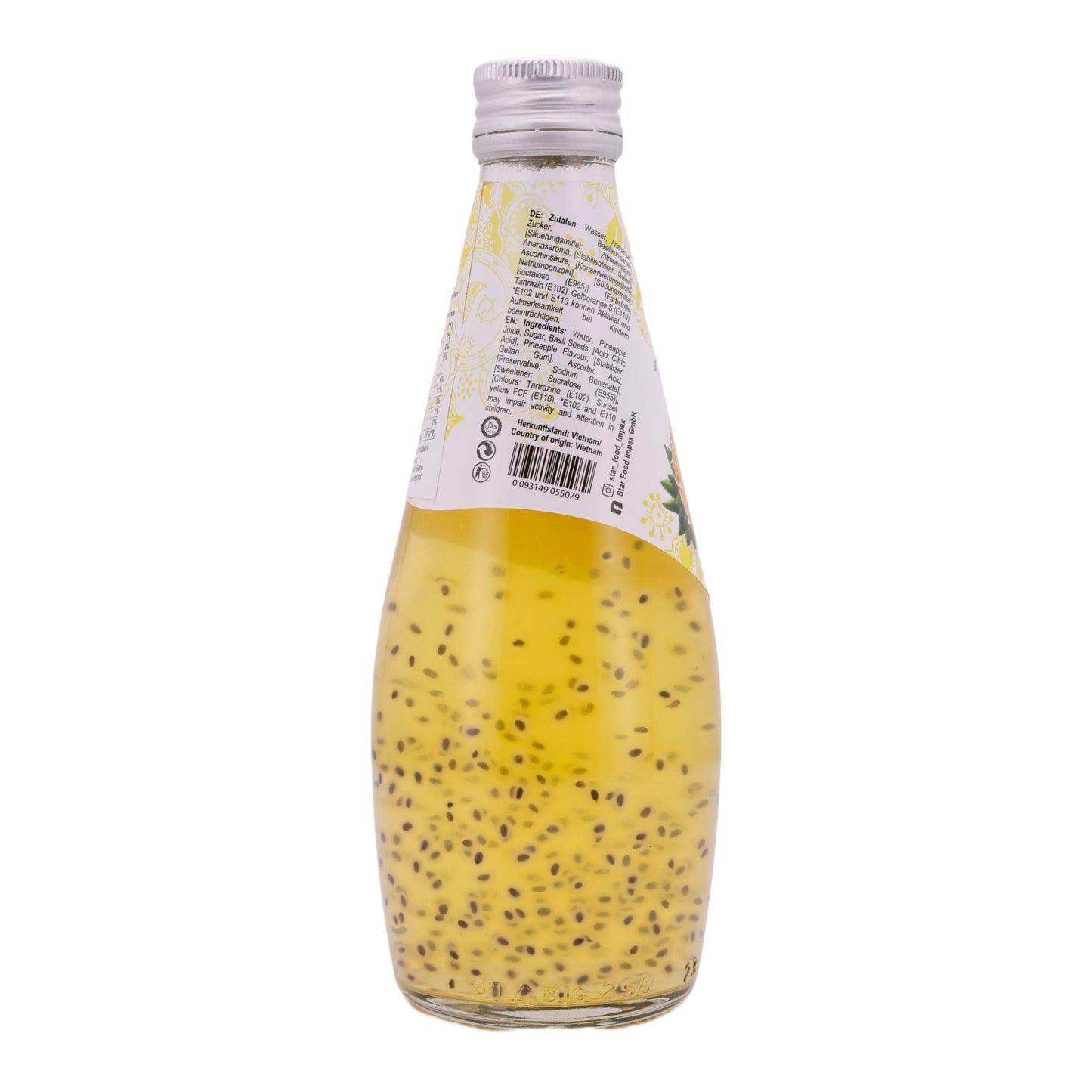 Basil Seed Drink Star Fresh | Refreshing | With Pineapple Juice | 290 ml