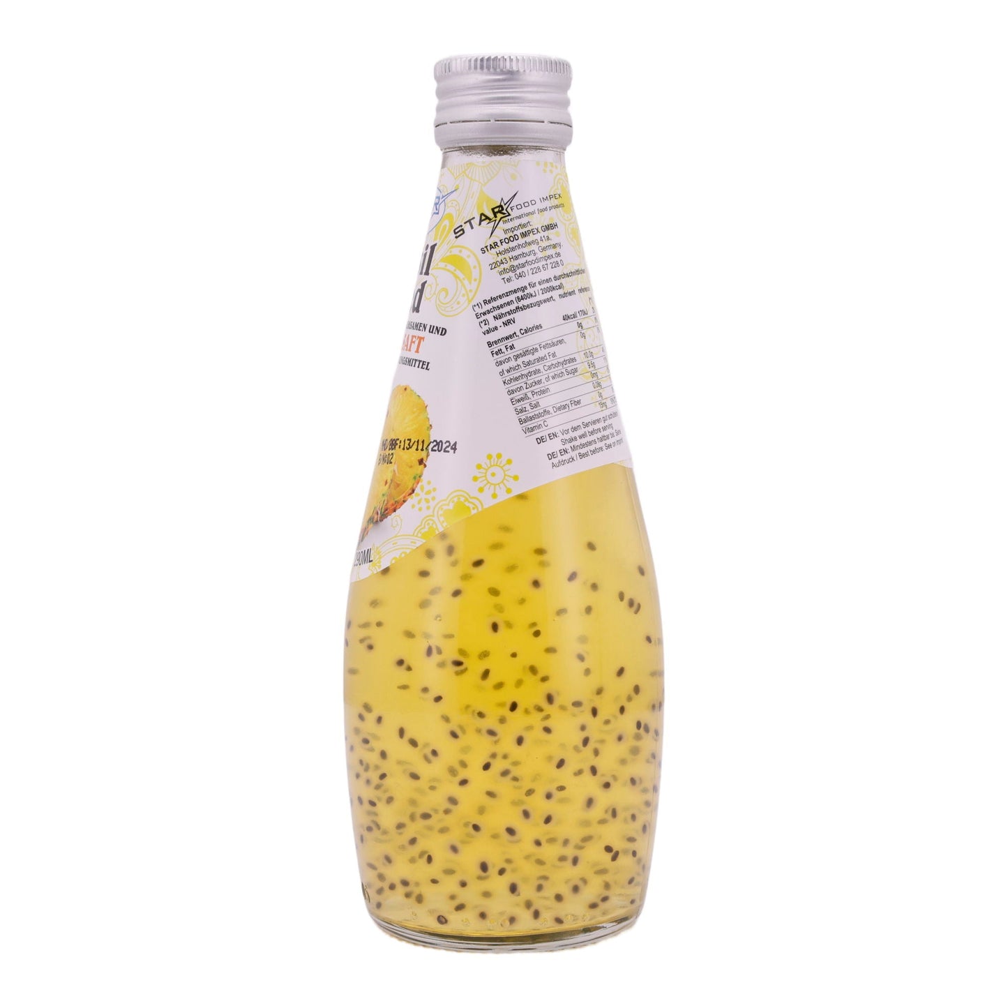 Basil Seed Drink Star Fresh | Refreshing | With Pineapple Juice | 290 ml