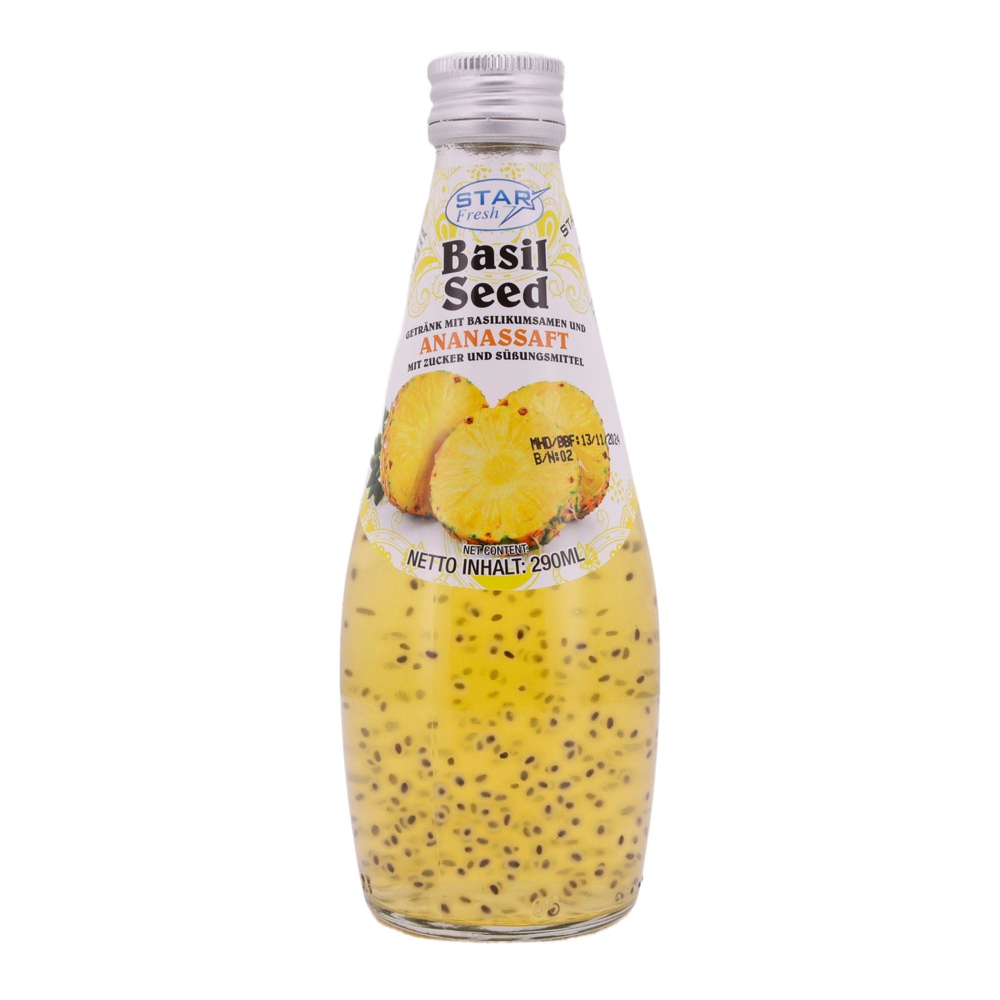 Basil Seed Drink Star Fresh | Refreshing | With Pineapple Juice | 290 ml