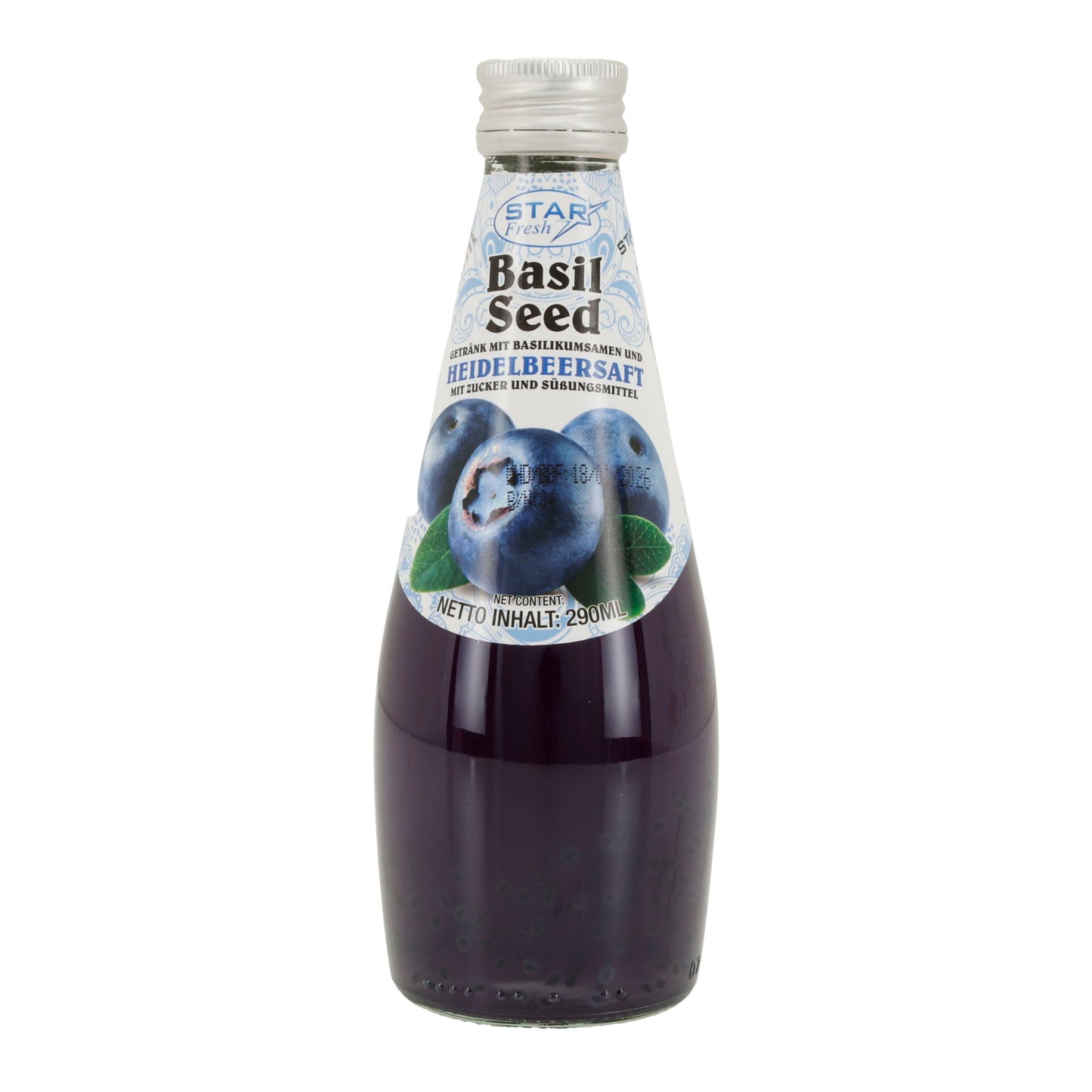 Basil Seed Getränk Star Fresh | Erfrischend | Mit Heidelbeere | 290 ml