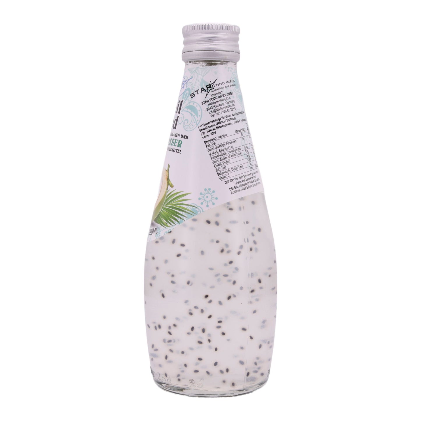 Basil Seed Drink Star Fresh | Refreshing | With Coconut Water | 290 ml