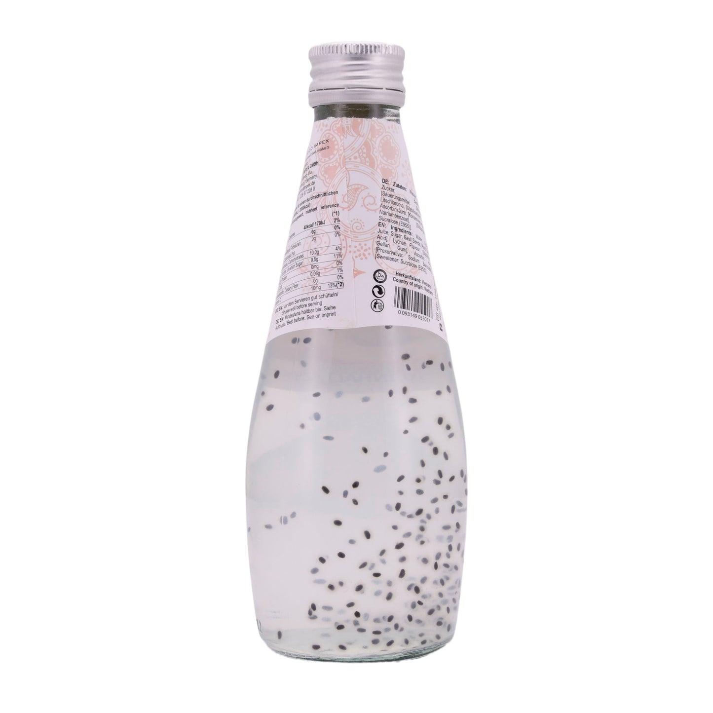 Bevanda ai semi di basilico Star Fresh | Rinfrescante | Con succo di litchi | 290 ml