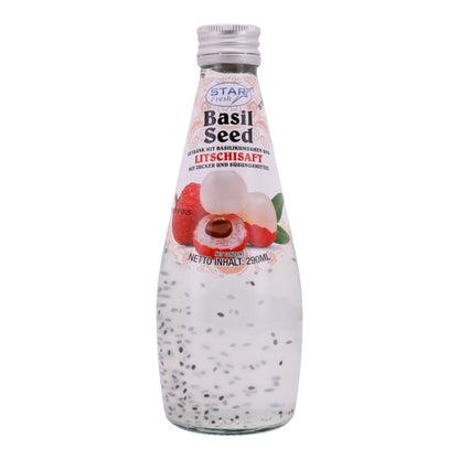 Bevanda ai semi di basilico Star Fresh | Rinfrescante | Con succo di litchi | 290 ml