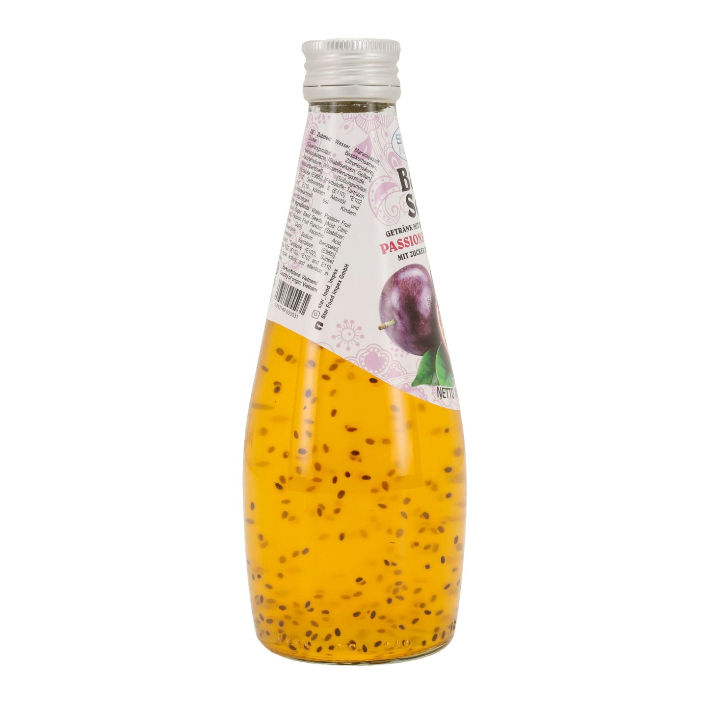 Basil Seed Getränk Star Fresh | Erfrischend | Mit Passionsfrucht | 290 ml