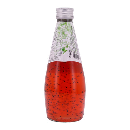 DRINK WITH BASIL SEEDS AND WATERMELON JUICE