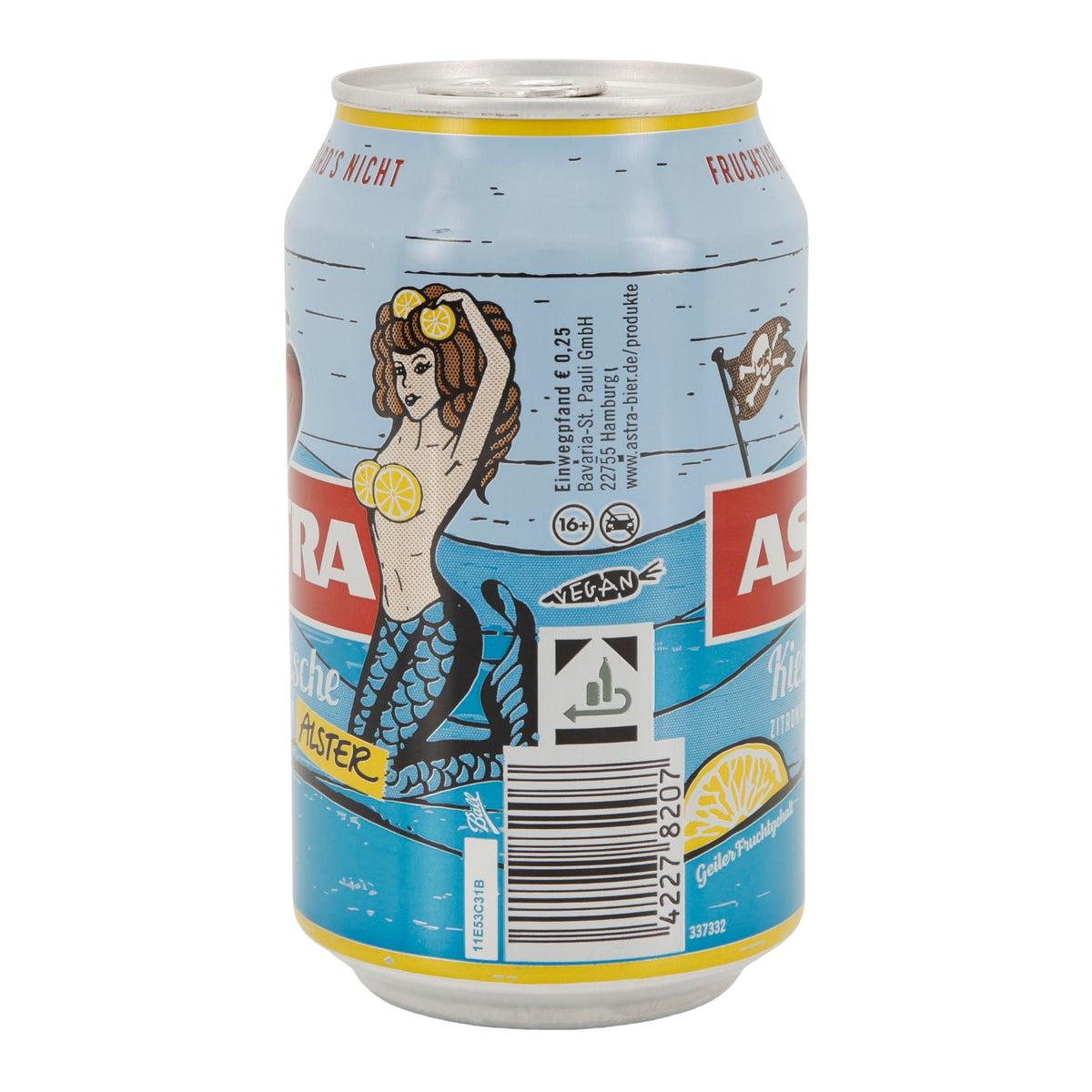 Biermischgetränk Astra Kiezmische Alster | Zitrone, trüb | 2,5 % vol | 0,33 l Dose -