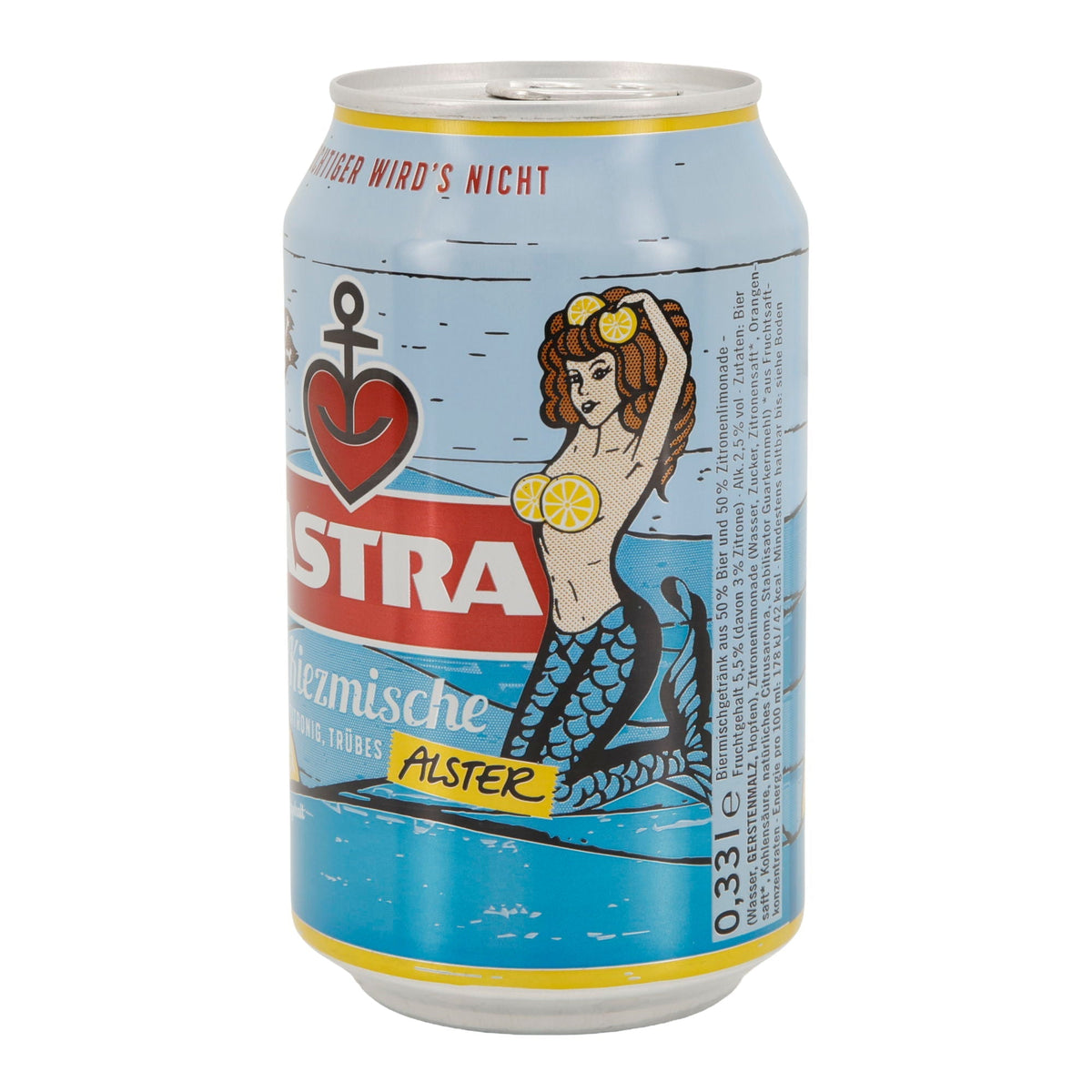 Biermischgetränk Astra Kiezmische Alster | Zitrone, trüb | 2,5 % vol | 0,33 l Dose -