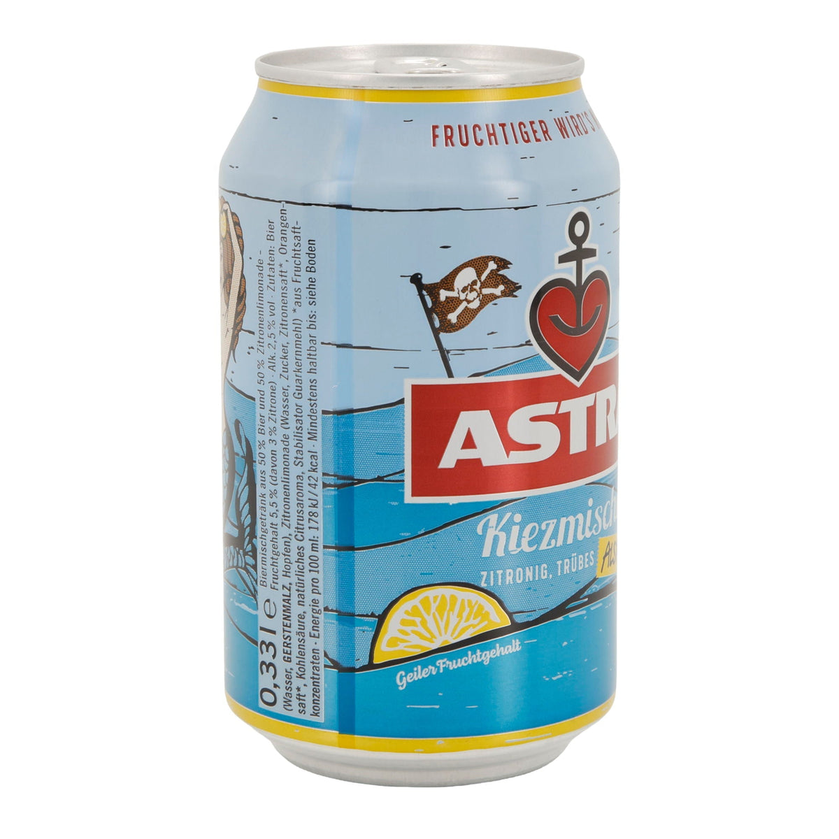 Biermischgetränk Astra Kiezmische Alster | Zitrone, trüb | 2,5 % vol | 0,33 l Dose -