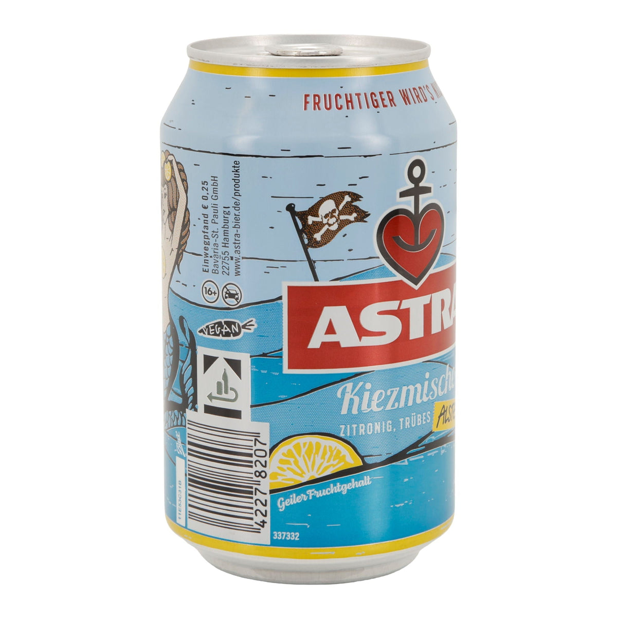 Biermischgetränk Astra Kiezmische Alster | Zitrone, trüb | 2,5 % vol | 0,33 l Dose -