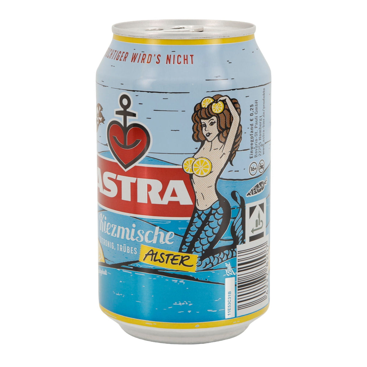 Biermischgetränk Astra Kiezmische Alster | Zitrone, trüb | 2,5 % vol | 0,33 l Dose -