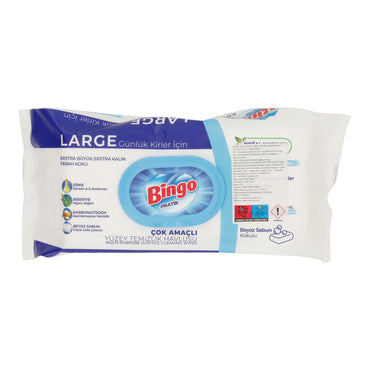 Bingo Pratik Allzweck - Reinigungstücher – Weiße Seife, 96 Stück - Taste Your World