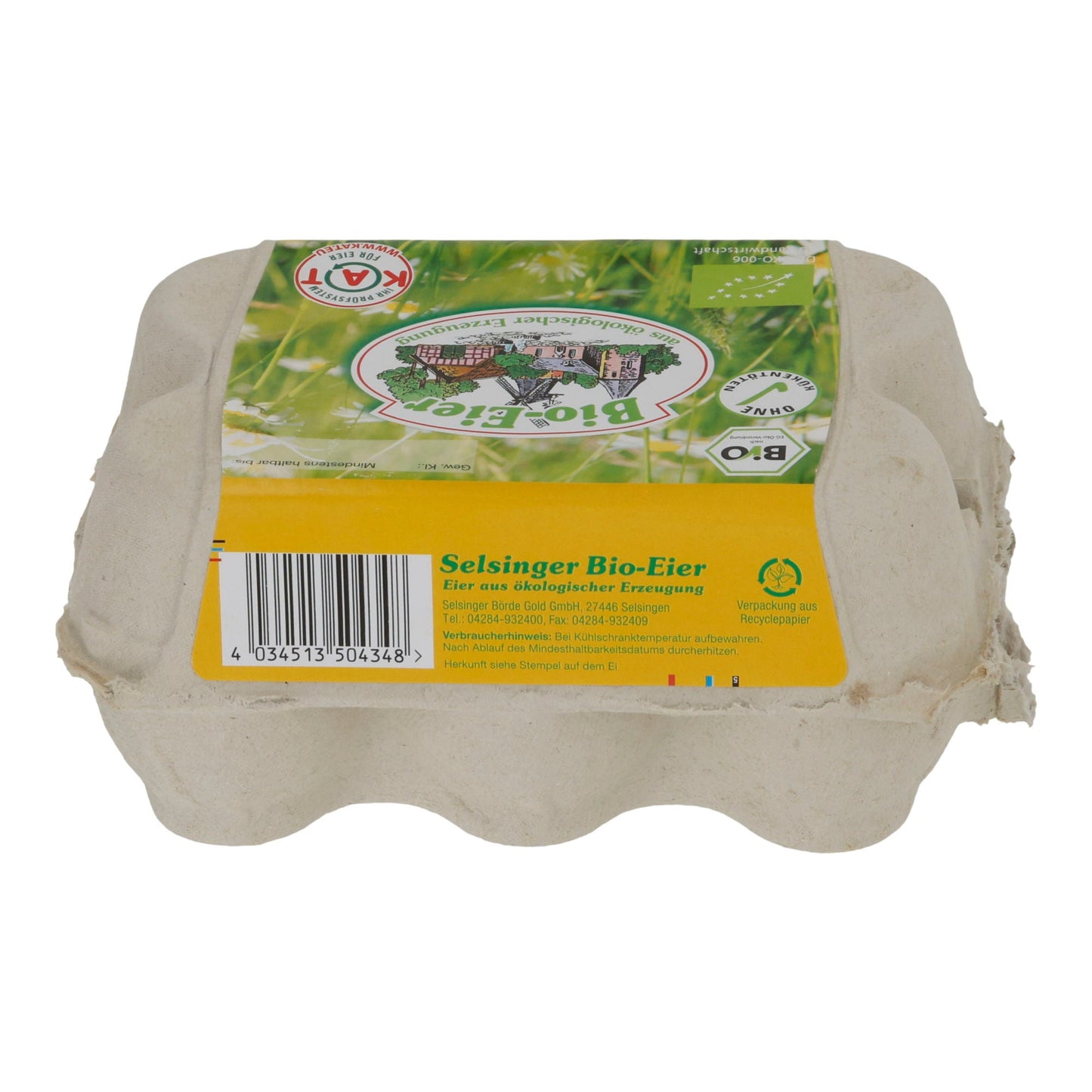 Bio Eggs Selsinger | fresh eggs from organic production Class A | 6 pieces