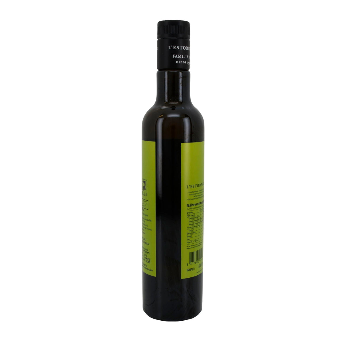 Bio-Olivenöl | L’Estornell | Arbequina, erste Kaltpressung, natives Olivenöl extra, biologischer Anbau | 500 ml Silca