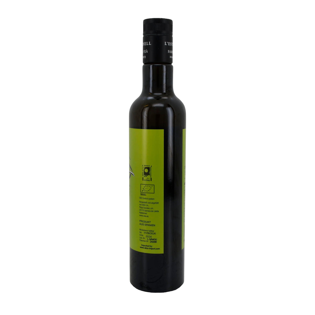 Bio-Olivenöl | L’Estornell | Arbequina, erste Kaltpressung, natives Olivenöl extra, biologischer Anbau | 500 ml Silca