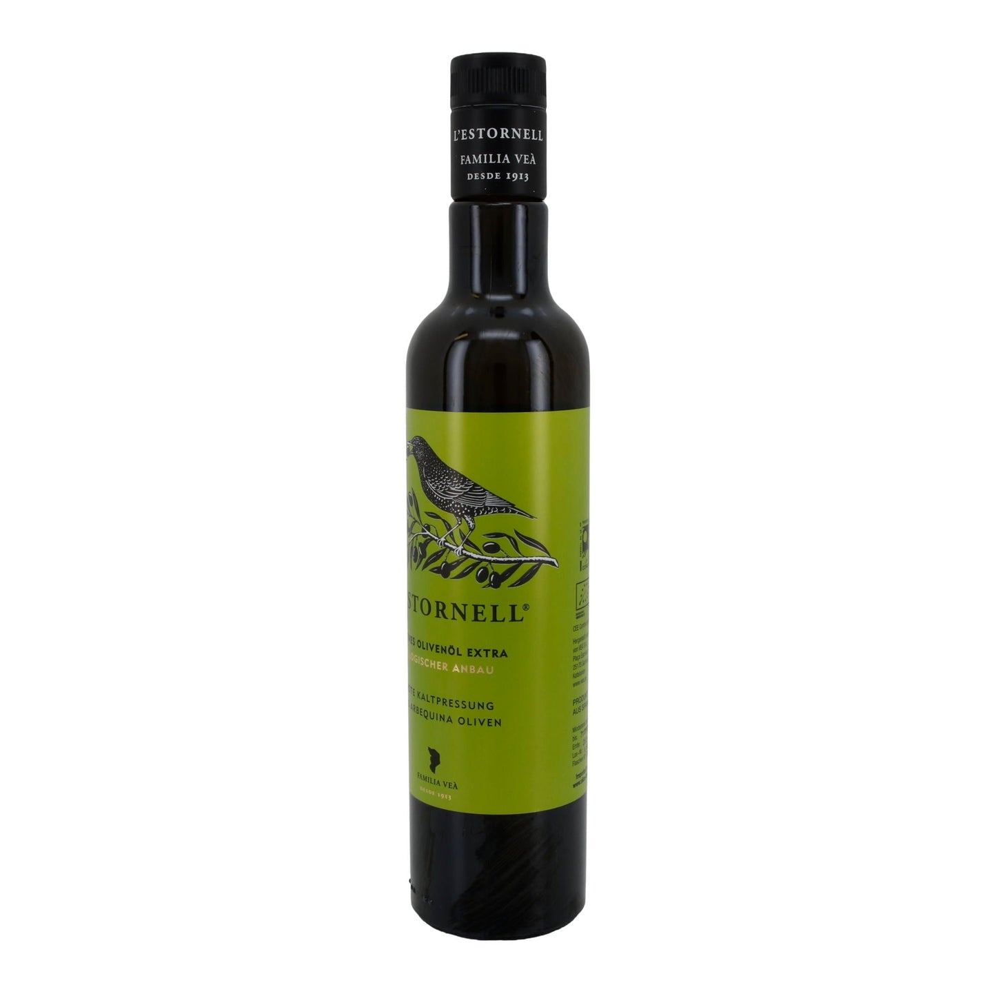 Bio-Olivenöl | L’Estornell | Arbequina, erste Kaltpressung, natives Olivenöl extra, biologischer Anbau | 500 ml Silca