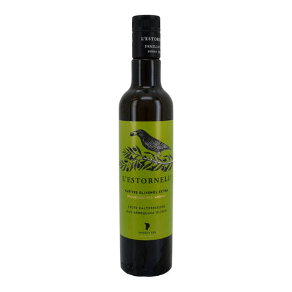 Bio-Olivenöl | L’Estornell | Arbequina, erste Kaltpressung, natives Olivenöl extra, biologischer Anbau | 500 ml Silca
