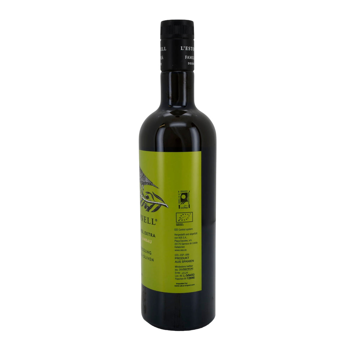 Bio-Olivenöl | L’Estornell | Arbequina, erste Kaltpressung, natives Olivenöl extra, biologischer Anbau | 750 ml Silca